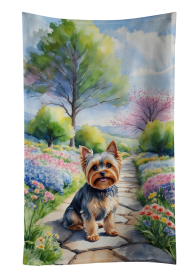 Yorkshire Terrier Spring Path Kitchen Towel (Color: 198453406538)