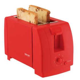 Better Chef 2-Slice Toaster with Pull-Out Crumb Tray (Color: Red)