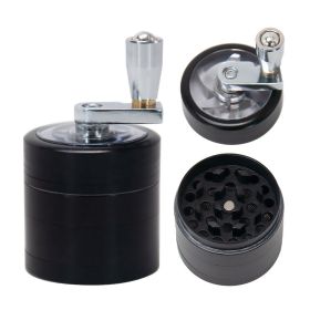 1pc Hand Crank Spice Grinder; Nut And Hard Spice Grinder For Nutmeg Ginger Rock Salt And Peppercorn (Color: Black)