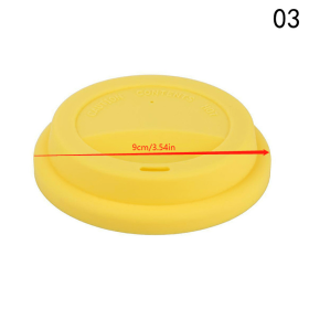 1pc Silicone Drinking Lid; Spill-Proof Cup Lids; Reusable Coffee Mug Lids; Coffee Cup Covers (Color: Yellow)