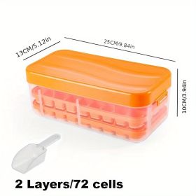 1pc Ice Tray Mold Honeycomb Silicone Ice Tray Hexagonal Ice Tray 37 Honeycomb Ice Trays (Color: Set Orange)