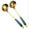 1 Piece Stainless Steel Silicone Handle Soup Spoon Hot Pot Spoon