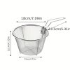 1pc Frying Strainer Basket Frying Net Hedge Noodle Spoon Frying Net Frying Basket Frying Leak Net French Fries Kitchen Foldable